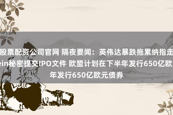 股票配资公司官网 隔夜要闻:英伟达暴跌拖累纳指走低 Shein秘密提交IPO文件 欧盟计划在下半年发行650亿欧元债券