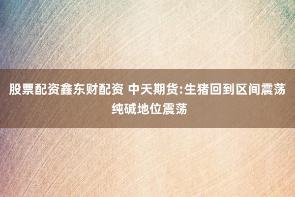 股票配资鑫东财配资 中天期货:生猪回到区间震荡 纯碱地位震荡
